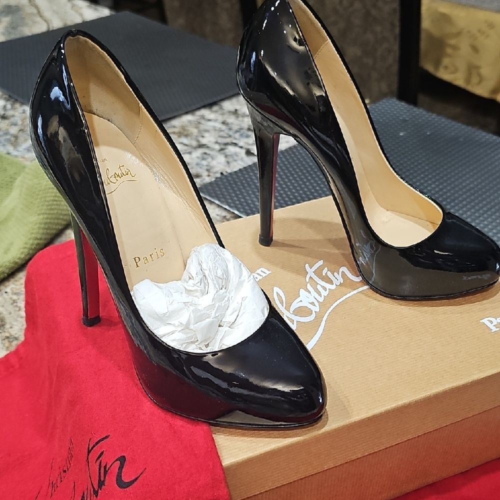 Christian Louboutin Glossy Black Heels